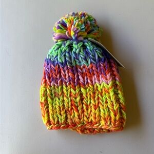 Zara Colorful Knit Pom-Pom Beanie - NWT